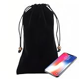 Universal Handytasche 11 * 19 CM, Handysocke für Gängige Smartphone, Handy Tasche Schwarz mit Kordel, Tasche für Powerbank, Handy Zubehör, Beutel Kopfhörer