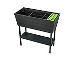 Keter Urban Bloomer Hochbeet für Balkon mit Bewässerungssystem, 82x38x78 cm, 48L, anthrazit