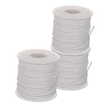 Sewroro 3 Rollen Baumwollschnur zum Selbermachen Zuckerherstellung von Kerzen Baumwollschnur für Kerze Docht für Wachskerzen Kerosin -Lampenzubehör Öldochte für Lampen Lampendochte White