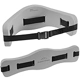 Everest Fitness Schwimmgürtel für Wasser Fitness und Gymnastik - Schwimm Gürtel bis 100 kg für Erwachsene - Verstellbarer Wasser Fitness Gurt - Grau