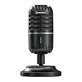Mikrofon pc, Streaming Mikrofon für PC, PS4, PS5, Condenser Microphones USB C für Gaming, Podcast, Aufnahmen, Streaming, mit Stumm/Gain, Adapter für Phone,Kompatibel mit Mac, Winows