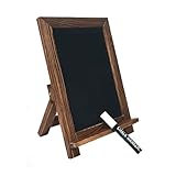 Loufy Gerahmtes Tafelschild für Den Tisch, Magnetische Tafel, Integrierte LED und Klappbarer Ständer, ein Weißer Kreidemarker im Lieferumfang Enthalten, Wiederverwendbar, Langlebig, Einfach zu Verwend