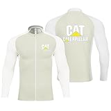 ABORER Rennrad Trikot Herren Reißverschluss Ca.ter-pillar, Fahrradshirt Herren Atmungsaktiv, Geeignet für Fitness-Übung Wandern, Radtrikot(Light Khaki,S)