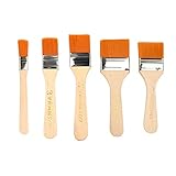 Flachpinsel, Farbe Streichen Pinselset, 5 Stück Maler Pinsel, Profi Malerpinsel Set, Borstenpinsel Zum Streichen Lackierpinsel, Lasurpinsel, Pinsel Für Lackieren, Flachpinsel Set