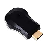 Drahtloses Bildschirmgerät WiFi HDMI-Empfänger Bildschirmspiegelungsadapter für Android Windows Miracast auf TV-Projektor-Monitor Schwarz