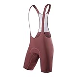 PPQIRU Herren-Radsport-Trägershorts Männer Radfahren Bib Shorts männer Atmungsaktive Rennrad Strumpfhosen Rennen Sommer(Red,S)