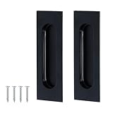 Tgsedr Schiebetürgriffe, versenkte Fingergriffe für Küchenschranktüren, Schranktüren, Edelstahl-Türgriffe, Möbelgriffe, Küchenschrankbeschläge, 120 mm, 2 Stück