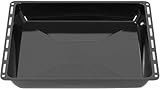 ICQN Tiefes Backblech 46,5 × 37 × 6 cm, Kompatibel mit Siemens, Bosch, Beko, Constructa, Neff & Amica, Emaillierte Fettpfanne für Backofen & Herd