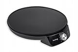 Huslog Crepesmaker Pfannkuchenmaker, 1200W, Pfannkuchenpfanne, 29 cm, Schwarz
