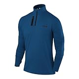 TCA Funktionsshirt Herren Langarm - Fusion Pro Quickdry Langarmshirt atmungsaktiv - Wandershirt Laufshirt mit Reißverschluss - Outdoor Longsleeve Sport Pullover - Dunkelblau/Dunkelblau, XXL