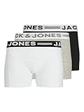 JACK & JONES Junior Jungen Sense Trunks 3-pack Noos Jr Shorts, Grau, 164 EU