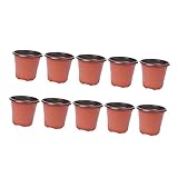 BESTonZON 10Stücke Kunststoff Pflanzgefäße Und Leichte Blumentöpfe Für Anzucht Und Setzlinge Universelle Blumenkübel Für Innen Und Außenbereich