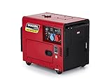 Diesel Stromerzeuger 6 kW/230V, 7,5 kW/400V – Leiser Notstromaggregat mit 25L Tank & E-Start – Für Industrie, Gewerbe & Notstromversorgung