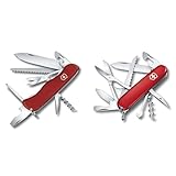 Victorinox Schweizer Taschenmesser Outrider & Schweizer Taschenmesser Huntsman, Swiss Army Knife, Multitool, 15 Funktionen, Klinge, Korkenzieher, Dosenöffner