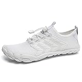 IceUnicorn Barfußschuhe Herren Damen Zehenschuhe Aquaschuhe Fitness Schuhe Aquaschuhe Strandschuhe Wasserschuhe(15#Weiß, 38EU)