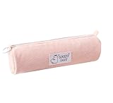 Deepton Mäppchen Cord-Stoff, Federmäppchen Milchig Rosa für Mädchen Teenager, Federtasche Stiftetasche Stiftemappe Pencil Case Schulmäppchen für Schule, Büro - Rosa