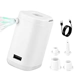 Mini-Luftpumpe, wiederaufladbarer Luftkompressor, elektrischer Inflator und Deflator, Mehrdüsenaufsätze, schnelle Deflationsfunktion, kabellose elektrische Luftpumpe für Schwimmbecken, Matratzen, Floß