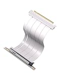 EZDIY-FAB PCIe 5.0 X16 Riser-Kabel,128 GB/s Bandbreite,für RTX 50/RTX 40,RX 9000/RX 7000 GPUs,PCIe-Erweiterungskarte, abwärtskompatibel mit 4.0/3.0,Vertikale GPU-Montage,90-Grad-Winkel–20 cm,Weiß