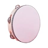 Tamburin Tamburin für Erwachsene, für die Kirche | Tanzende Handtrommel für Erwachsene, Schlagmusikinstrument, Bildungsinstrument, 8-Zoll-Tambourine für Anfänger