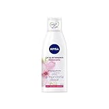 NIVEA - Reinigungsmilch für das Gesicht weich – wasserfest – entfernt Make-up, spendet Feuchtigkeit & beruhigt – ohne auszutrocknen – Mandelöl und Hydramine® – Vegan – trockene & empfindliche Haut