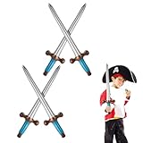 OUDQFCJ 4 Stück Inflatable Schwert, Langes Schwert Kinder, Piratenschwert Spielzeug, Spiel Schwert Aufblasbar Set, 60 cm Kunststoffschwerter für Kindergeburtstag Piratenpartyzubehör (A)