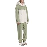 DBXXHJGU Valentinstagsgeschenke 2-Teiliger Passender Pyjama Für Paare Geschenke Langärmlige Jacke Und Hose,Grün,XL