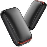 Gaiatop Taschenwärmer Handwärmer Elektrisch 2-Pack mit Magnet, 4000mAh USB Wiederverwendbar, 3s Schnellheizung & 3 Stufen, Kompakt für Handschuhe, Adventskalender Füllung Geschenke für Männer Frauen