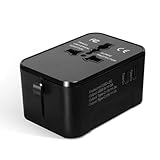 Reiseadapter Weltweit Universal Reisestecker mit USB C Internationaler Steckdosenadapter mit 3 USB Universal AC Steckdose Travel Adapter für USA UK AUS EU England Thailand Italien Deutschland