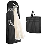 183 cm Hochzeitskleid-Tasche mit 30,5 cm Zwickel, tragbare Brautkleid-Reisetasche mit Zubehörtaschen und Reißverschluss, Puffy Gown Kleidersack