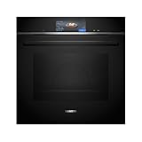 Siemens HB778G3B1,Q700 Smarter Einbau-Backofen, 60 x 60 cm, Made in Germany, Pyrolyse & Hydrolyse Selbstreinigung, Bratenthermometer, Air Fry, Backautomatik, Farbiger Touchscreen, 4D Heißluft, Schwarz