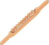 Massagerolle aus Holz, 43 cm, Doppelmassagefunktion, Massagegerät mit 10 Rollen für Maderotherapie, Muskelkater, Linderung von Cellulite, Lymphdrainage