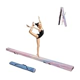 FBSPORT Schwebebalken Kinder 270cm Faltbarer Balken Turnen Balance Beam für Zuhause Training Klappbarer Schwebebalken Gymnastik Gymnastikbalken mit Rutschfestem Boden und Tragetasche