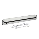 Oktaplex lighting LED Unterbauleuchte Küche Alu 10W 230V neutralweiß 4000K 60cm Schwenkbare Unterschrank-Beleuchtung Rota 800lm LED Lichtleiste mit Schalter