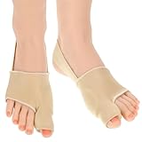Aysatogc 2 Stück Hallux Valgus Korrektur Hallux Valgus Korrektur Socken Bandage mit Fersenband Zehenspreizer für Damen Herren Schuhe Zehenspreizer Schiene Zehenkorrektur/L