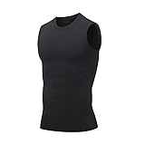 Smatstyle Kompressionsshirt Shirt Herren Ärmelloses Laufshirt,Tanktop atmungsaktives elastisches Quick Dry Funktionsshirts Baselayer Sports Fitness