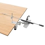 Qussse Profi Messerschärfer, 360° Flip Drehung Messerschleifer mit 6 Schleifstein, Einstellbarer Winkel, Messerschärfsystem Kit für Küchenmesser