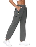 Rapbin Wanderhose Damen Cargohose 2025 Leichte Sommer Outdoorhose Schnelltrockend Atmungsaktiv Trekkinghose mit Taschen