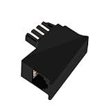 BIGtec TAE RJ11 Adapter TAE-F Stecker auf RJ11 Buchse 6P4C Kabeladapter Modularadapter Telefon -Kabel Telefondose Router
