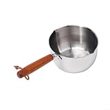 HOgardenME 500 ml Mini Öltöpfe Edelstahl Milchtöpfe Haushalt Küche verdickte Pfanne Butter Schmelztopf Soße Kochen Heiße Topf Suppe Kochtopf Hot Oil Pot Pan