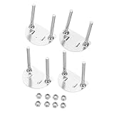 CLISPEED 4 Stück Teiliges Rollschuh Grundplatten mit Stoßdämpfung Schnellmontage Doppelreihen Skateboard Halterung Robustes Zubehör für Indoor und Outdoor Rollschuhe Gelenkschonend und