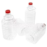 JOINPAYA Camping Wasserkanister 2,5 L Transparent mit Ergonomischem Griff Auslaufsicherer Wasserkrug und Speiseölbehälter für Outdoor Küche und Reisen (4 Stück)