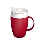 Ornamin Becher mit Trink-Trick mit Schnabelaufsatz, rot