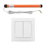 3T-MOTORS Rollladenmotor mit Wippschalter, 3T35-10 (Zugkraft 10 Nm/25 kg) für 40 mm 8kant Rollladenwelle (SW40), mit mechanischen Endschaltern, einfache Montage mit Zubehör, Rollladenantrieb