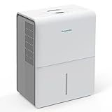 Newentor Luftentfeuchter 25L/24h, Für 215m³/80m² Räume - 3 fache Geräuschreduktion - 290W Stromsparender Chip - 10 Jahre Garantie - Für Keller, Bad - Mit 1M Ablaufschlauch &Abnehmbarem Filter, Timer