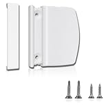 KeZaara 1 Set Balkontürgriff Außen Weiß, Terrassentür Griff, für Balkontüren, Gartentüren und Terrassentüren, Vielseitiger Kunststoff Türgriff mit Schrauben (Verdeckt)