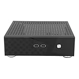 Zunate Desktop-Computergehäuse, C60 (2.0) -ITX-Gehäuse aus Aluminiumlegierung, HTPC-Computergehäuse, für Heimvideocomputer, Hotelcomputer, Selbstbedienungsterminals