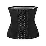 XDSP Sport Unterbrust Korsett Shapewear verstellbar Taillenmieder Damen Waist Trainer Cincher Gürtel Korsett (Schwarz, L)