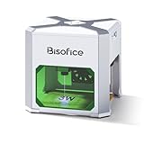 Bisofice K6 Laser Graviermaschine 3W, DIY Mini Lasergravur Maschine 80x80mm Lasergravierer mit 0.05mm Graviergenauigkeit, BT Verbindung, für Holzspäne, Papier, Leder, Stoff