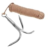 ARTSEWPLY Edelstahl Grappling Hook Klauenhaken Robust Multifunktional für Outdoor Klettern Baumklettern Bergung Leicht Kompakt Geeignet für Abenteuer Aktivitäten Zufällige