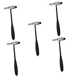 TOPBATHY 5 Stück diagnostischer Hammer neurologische Perkussion Medizinische Ökonomie-Percussion handgehaltener medizinischer Hammer Patiententesthammer Prüfhammer Rostfreier Stahl Schwarz